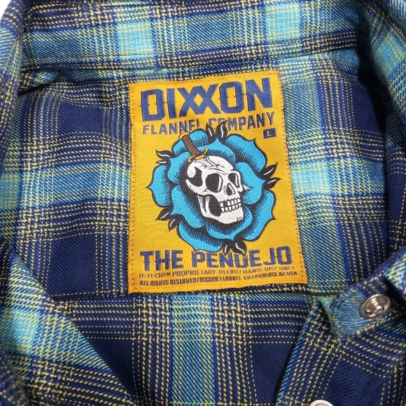 DIXXON The Pende Jo Blue Green Yellow Plaid Shirt Pearl Snap Close Women… - Picture 11 of 16